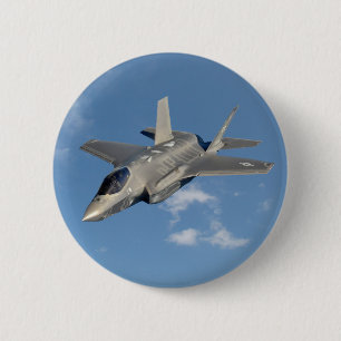 Badge Rond 5 Cm F-35 Lightning II Panther Jet Fighter dans le ciel