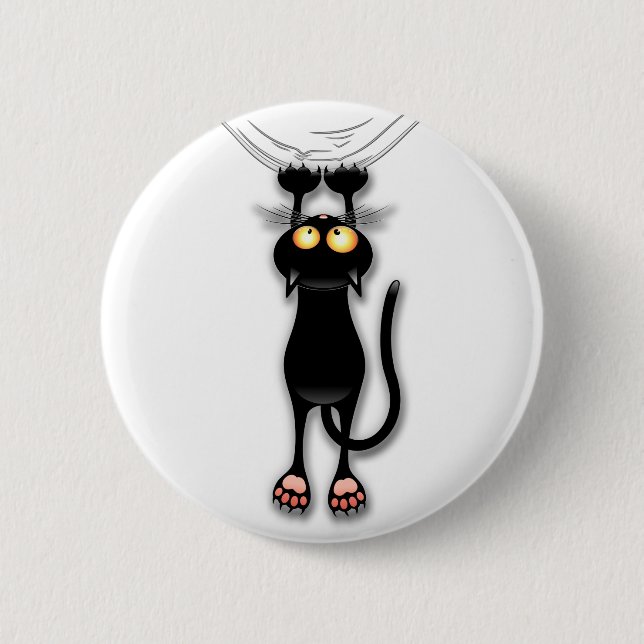 Badge Rond 5 Cm Fabric de Cat funny (Devant)