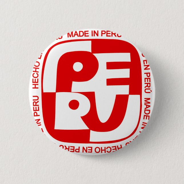 Badge Rond 5 Cm Fabriqué au Pérou (Devant)