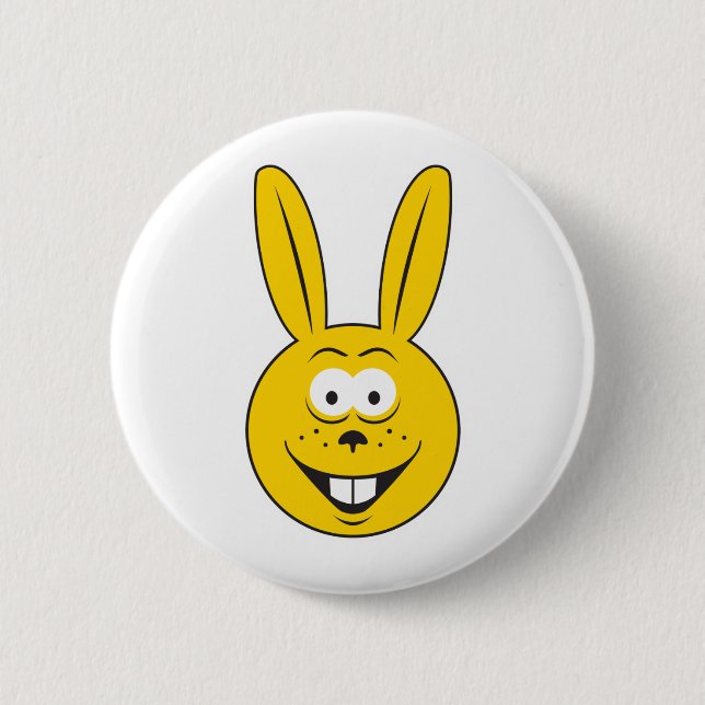 Badge Rond 5 Cm Face lapin lapin (Devant)