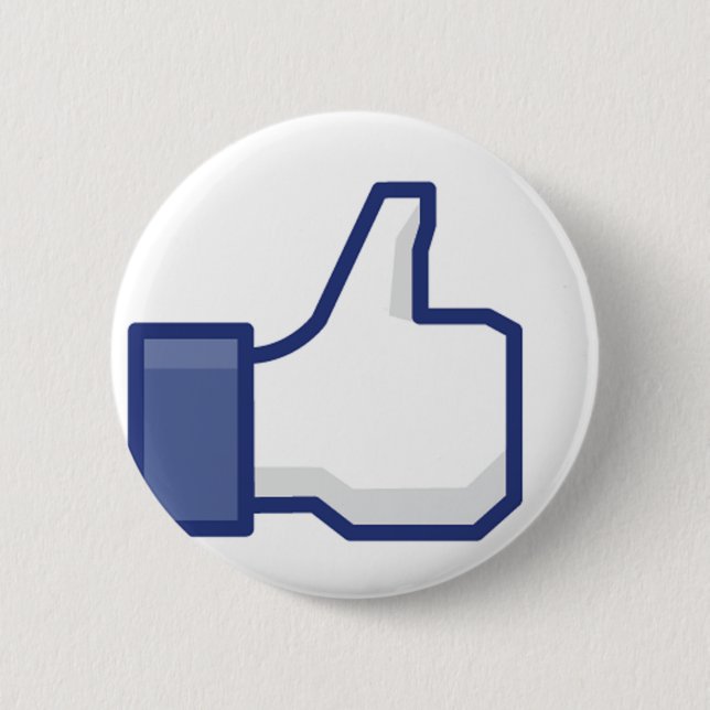Badge Rond 5 Cm Facebook : Un vrai "comme" le bouton (Devant)