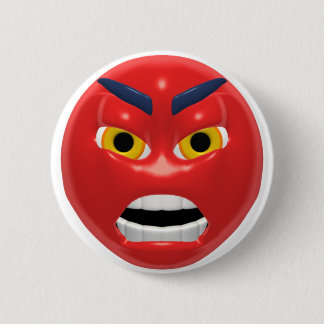 Badge Rond 5 Cm fâché rouge