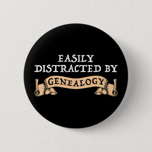 Badge Rond 5 Cm Facilement Distrait Par La Généalogie