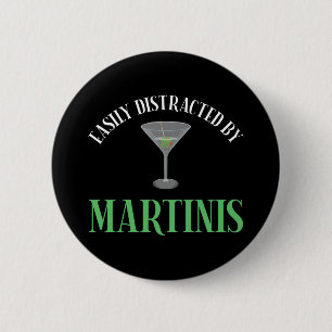 Badge Rond 5 Cm Facilement Distrait Par Les Martinis