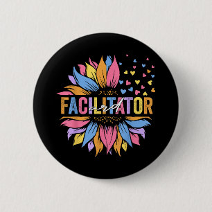 Badge Rond 5 Cm Facilitateur de l'Ard Enseignement spécial tournes