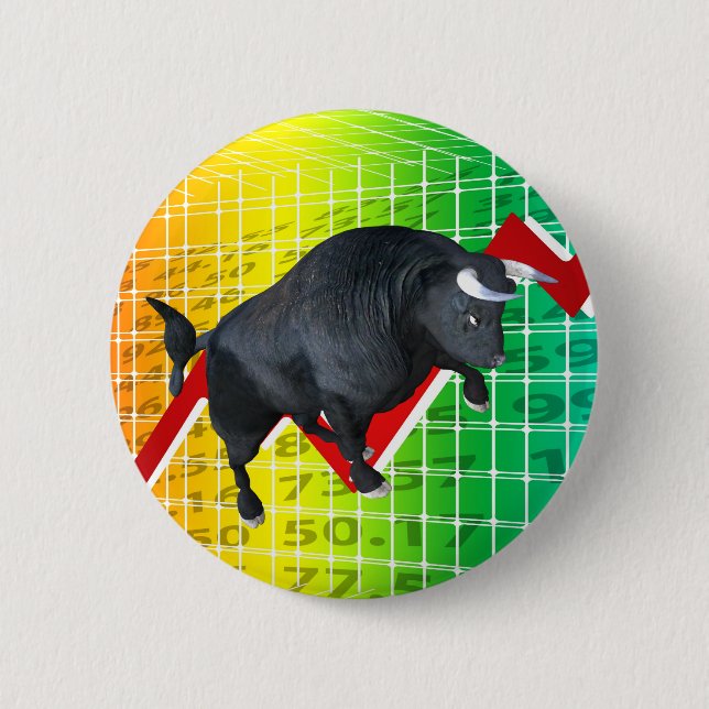 Badge Rond 5 Cm Facturation du marché Bull (Devant)