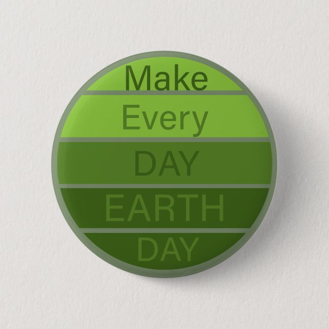Badge Rond 5 Cm Faire chaque jour des terres quotidien (Devant)