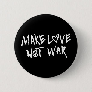 Badge Rond 5 Cm Faire de l'amour pas la guerre