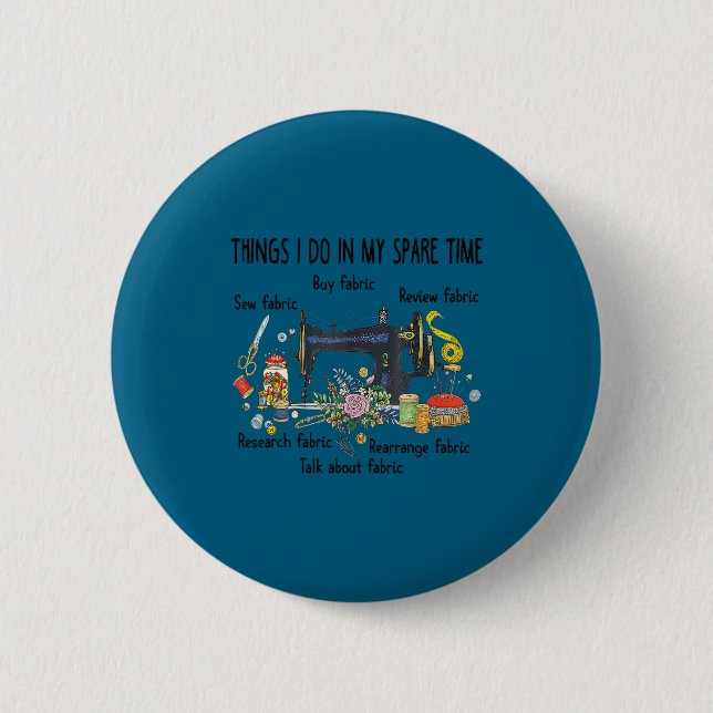 Badge Rond 5 Cm Faire des choses Temps libre Couture Patchwork (Devant)