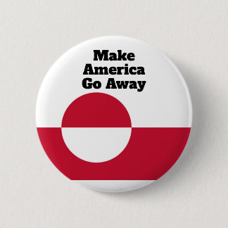 Badge Rond 5 Cm Faire disparaître l'Amérique - Drapeau du Groenlan
