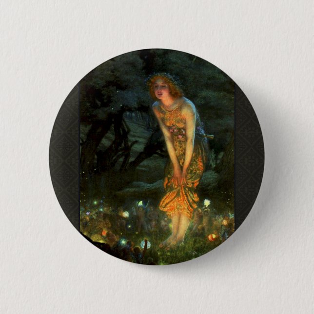 Badge Rond 5 Cm Fairy Circle Fairies Midsummer Eve (Devant)