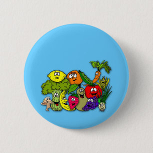 Badge Rond 5 Cm faisons la danse des fruits n veggie