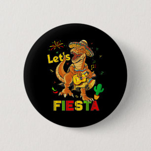 Badge Rond 5 Cm Faisons la Fête Cinco De Mayo Dinosaure Fête Mexic