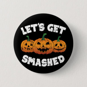 Badge Rond 5 Cm Faisons tomber Citrouille Jack-o'-lantern Hallowee