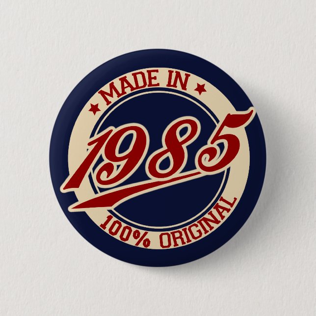 Badge Rond 5 Cm Fait En 1985 (Devant)