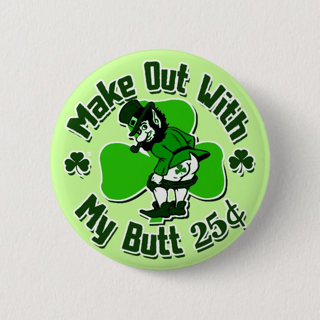 Badge Rond 5 Cm Faites avec le bout d'un lutin (bon marché) (Devant)