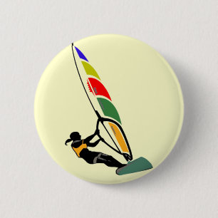 Badge Rond 5 Cm Faites de la planche à voile avec l'excitation