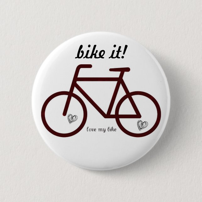 Badge Rond 5 Cm faites- du vélole bouton (Devant)