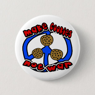 Badge Rond 5 Cm Faites la guerre de biscuits pas avec le symbole