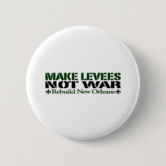 Badge Rond 5 Cm Faites la guerre de levées pas (Devant)