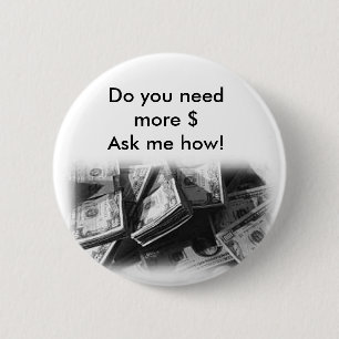 Badge Rond 5 Cm Faites le bouton d'argent