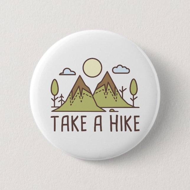 Badge Rond 5 Cm Faites Une Randonnée (Devant)