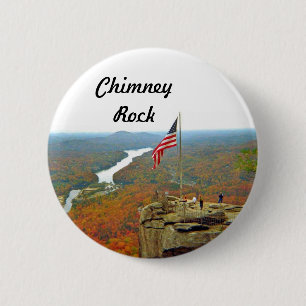 Badge Rond 5 Cm Faites Une Randonnée Jusqu'À Chimney Rock
