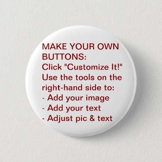 Badge Rond 5 Cm Faites vos propres boutons arrière (Devant)
