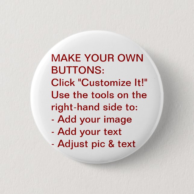 Badge Rond 5 Cm Faites vos propres boutons de rappel (Devant)