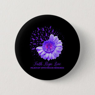 Badge Rond 5 Cm Faith Hope Love Pulmonary Hypertension Sensibilisa