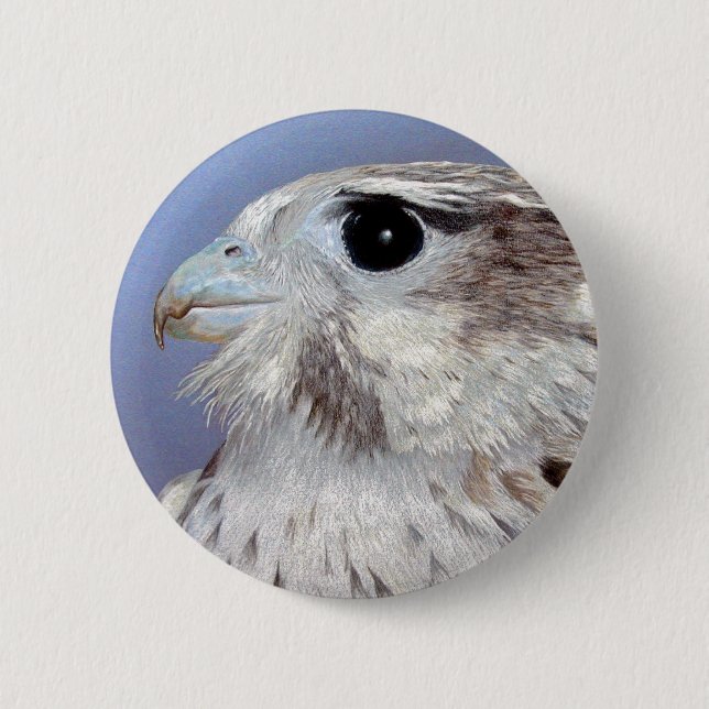 Badge Rond 5 Cm Falcon des Prairies (Devant)