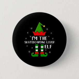Badge Rond 5 Cm Famille assortie Je suis l'elfe amateur de skatebo