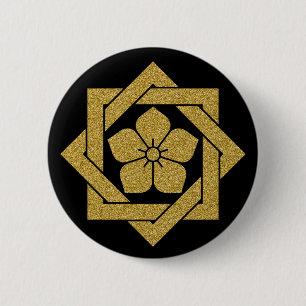 Badge Rond 5 Cm [Famille Crêtes] Ryoma Sakamoto's bellflower round