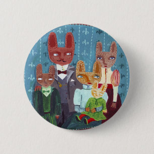 Badge Rond 5 Cm Famille d'animaux