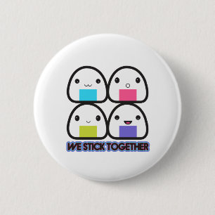 Badge Rond 5 Cm Famille d'Onigiri