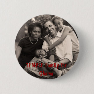 Badge Rond 5 Cm famille, famille de TEMPLE pour Obama