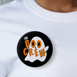 Badge Rond 5 Cm Famille Fantôme d'équipage Boo Halloween Noir