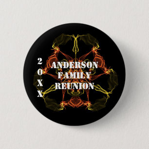 Badge Rond 5 Cm Famille Réunion brillante lumières célestes Mement