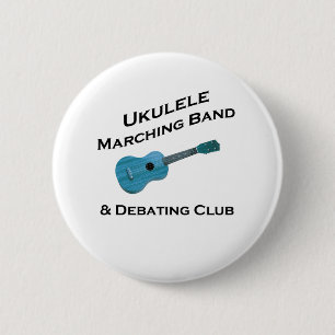 Badge Rond 5 Cm Fanfare d'ukulélé et club de discussion