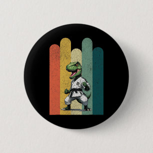 Badge Rond 5 Cm Fans de dinosaures Karaté fierté courage force bra