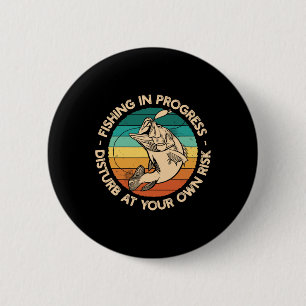 Badge Rond 5 Cm Fantaisie Pêche Chemise En Cours