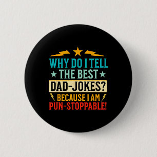 Badge Rond 5 Cm Fantastique Chemise Papa Avec Puns (sur le dos) Fê