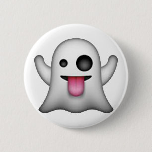 Badge Rond 5 Cm Fantôme - Emoji