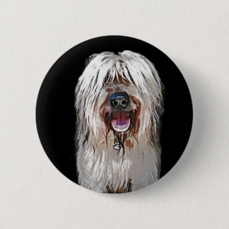 Badge Rond 5 Cm Faon de sourire Briard