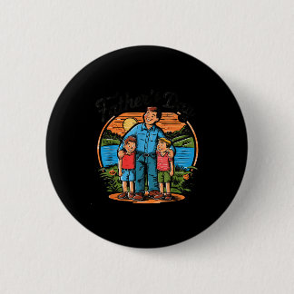 Badge Rond 5 Cm Fathers Day With Sons Happy Dad Design Idea 