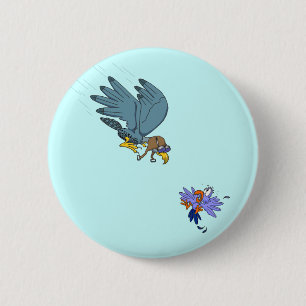 Badge Rond 5 Cm Faucon aux lunettes