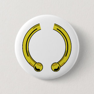 Badge Rond 5 Cm Faux Gold Piecing