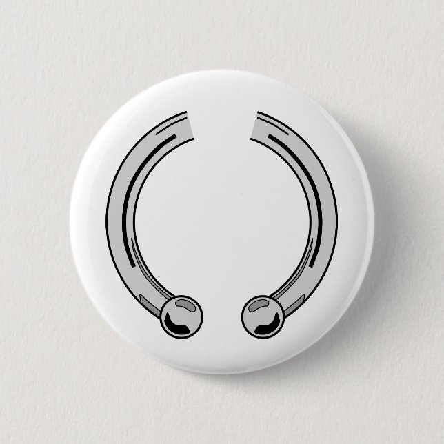 Badge Rond 5 Cm Faux Silver Piecing (Devant)