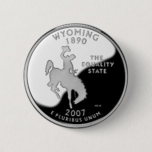 Badge Rond 5 Cm Faux Wyoming