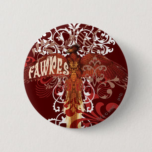 Badge Rond 5 Cm Fawkes Étend ses Ailes